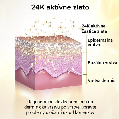 Očná maska so slimačím sekrétom, kolagénom a 24K zlatom